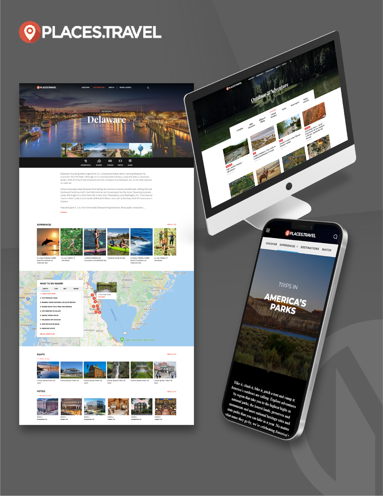 Places.Travel Website overview