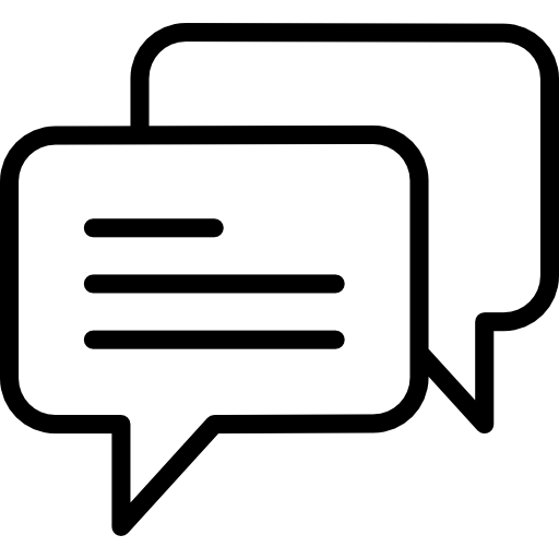 icon for custom messaging function with website or platform